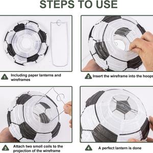 10 pouces Football Sport Football plafond suspendu fête papier lanterne sport fête d'anniversaire fournitures Football centres <span class=keywords><strong>de</strong></span> <span class=keywords><strong>table</strong></span> pour <span class=keywords><strong>Table</strong></span> - Product Image 2