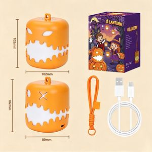 Lanterne LED portable en forme de citrouille pour fête d'Halloween, veilleuse, décoration de fête, cadeau pour enfants - Product Image 2