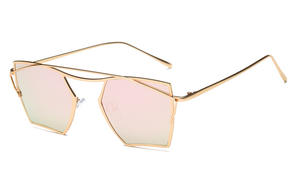 Gafas de Sol Vintage para Mujer, Diseño Personalizado con Logotipo, Montura Grande de Aleación Unisex, Estilo Irregular, Moda 2020 - Product Image 3