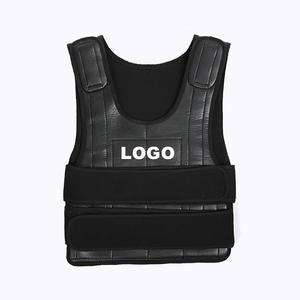 <span class=keywords><strong>Gilet</strong></span> <span class=keywords><strong>lesté</strong></span> 20LB en cuir PU respirant, ajustable, avec billes de fer, pour fitness et course à pied - Product Image 1