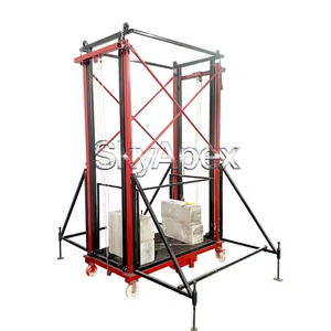 Échafaudage portable en aluminium léger télescopique, capacité <span class=keywords><strong>de</strong></span> charge 500 kg, <span class=keywords><strong>hauteur</strong></span> <span class=keywords><strong>de</strong></span> <span class=keywords><strong>travail</strong></span> 3 m, 4 m, 5 m pour la rénovation intérieure et extérieure - Product Image 2