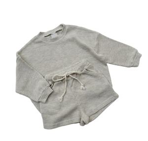 مخصص الأسرة مطابقة أعلى + مجموعة قصيرة مخصص عادي طويلة الأكمام وصالة السراويل الأسرة مطابقة ملابس - Product Image 2