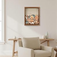 Vitrine en bois pour montage mural ou sur table, boîte à ombre rectangulaire pour mariage, commémoration d'animaux de compagnie, figurines miniatures, souvenirs de bébé