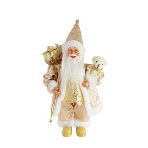 Dropshipping Shopify 12 Inch Christmas <b>Santa</b> Claus <b>Standing</b> Plush Figure Window Display Holiday Decor - Product Image 1