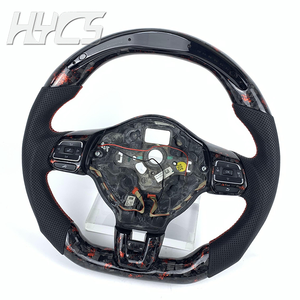 Volante de Fibra de Carbono Forjado con LED para Volkswagen <span class=keywords><strong>Golf</strong></span> 6 Mk6 GTD <span class=keywords><strong>GTI</strong></span> R Scirocco <span class=keywords><strong>Polo</strong></span> 2008-2014 - Product Image 1