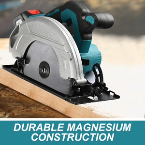 منشار دائري لاسلكي أزرق 7 بوصات مع بطارية 4000 مللي أمبير في الساعة، 6500 دورة في الدقيقة، مدمج ومناسب لقطع الخشب، هدية رائعة للعام الجديد - Product Image 6