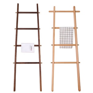 Manta de madera <span class=keywords><strong>Escalera</strong></span> Estante Estantes de madera para decoración del hogar <span class=keywords><strong>Escalera</strong></span> para mantas Toalleros de madera <span class=keywords><strong>Perchero</strong></span> - Product Image 4
