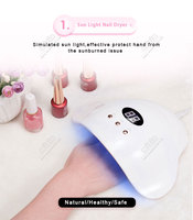 Lámpara de Curado UV de Secado Rápido con 36 LED, 36W, Certificación CE, ROHS, FCC, Doble Voltaje, Enchufe USB, Automática, para Arte de Uñas con Gel