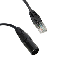 Câble de microphone blindé en PVC mono 6,35 mm mâle vers XLR 3 broches avec connecteur femelle 6,35 mm