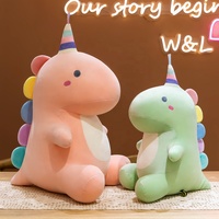 Mainan Anak Dinosaurus Warna-warni Lisa, Bantal Tidur Dinosaurus Berbagai Ukuran, Bantal Sofa, Dekorasi Rumah, Mainan Boneka Plush