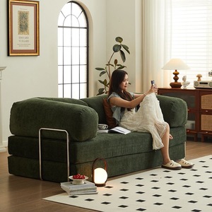 Sofá Cama Plegable de Tela con Estructura Metálica Minimalista Italiana para Apartamentos <span class=keywords><strong>Pequeños</strong></span>, Sala de Estar, Dormitorio, Sofá Doble de 3 Plazas - Product Image 4