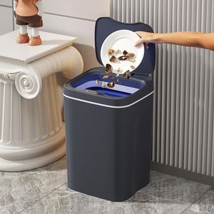 Cubo de Basura Inteligente con Sensor de 14L/16L, Cubo Cuadrado de Gran Capacidad con Sensor Automático para el Hogar, Sala de Estar y Cocina - Product Image 4