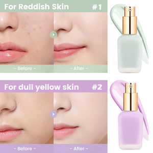 Base de <span class=keywords><strong>maquillage</strong></span> liquide blanchissante vegan à étiquette privée, soin hydratant de la peau, tous types de peau, deux couleurs, crème isolante - Product Image 2