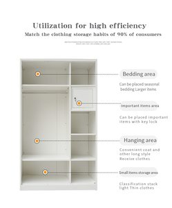 Stahl Armoire à <span class=keywords><strong>vêtements</strong></span> à 2 portes Almirah Design Fer Szafa avec garderobe Meubles de chambre à coucher <span class=keywords><strong>Vêtements</strong></span> suspendus Lemari Pakaian - Product Image 5