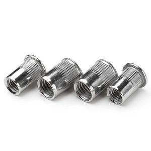 Écrous à riveter en acier inoxydable 304 M3 M4 M5 M6 M8 M10 M12, inserts à filetage métrique, tête plate moletée, entièrement filetés - Product Image 3