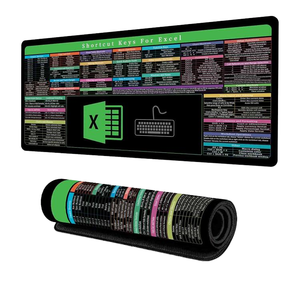 Tappetino per Mouse Personalizzato Impermeabile con Scorciatoie Excel, Antiscivolo con Bordi Cuciti, Extra Large XXL per PC e Ufficio - Product Image 1