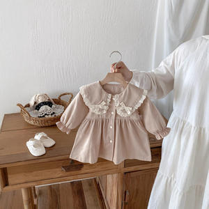 فساتين أميرة على الطراز العتيق للفتيات للربيع والخريف معطف رقيق مطبوع بياقة علوية غير رسمية بتصميم أنيق للأطفال الرضع - Product Image 4