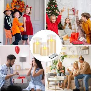 Acrylic Glass Digital LED Candle <b>Lamp</b> Paraffin Wax Christmas Party Cross-Border Decorations for Home Use <b>Battery</b> LED Technology - Product Image 3