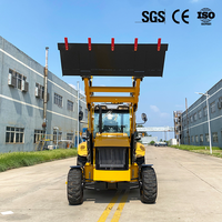 Excavator Roda Kompak Backhoe Loader 3CX 4WD Multifungsi Hidrolik untuk Pekerjaan Pertanian dan Kebun Bersertifikasi CE