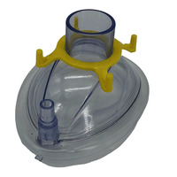Masque d'anesthésie jetable en PVC non signalé avec coussin d'air confortable pour l'intubation anesthésique