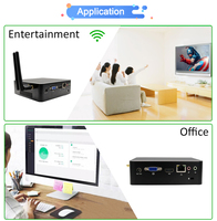 Kipas Mini PC In-tel Core I3 7020U 6157U 6006U CPU Mendukung 4/8/16/32GB DDR4 RAM MSATA SSD VGA HD Dual Display Komputer Portabel