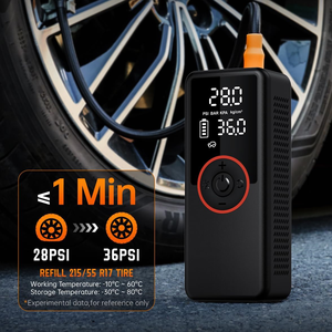 Pompe à air électrique portable de qualité atelier pour les réparations automobiles et les projets de bricolage à la maison Gonfleur de pneus 150PSI - Product Image 5