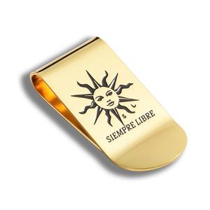 Clip para Billetes de Metal Chapado en Oro con Logotipo Personalizado, Diseño Simple, Calidad Superior de Fábrica - Product Image 1
