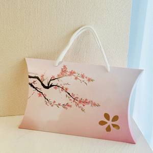 กล่องของขวัญกระดาษสีแดงส้มขาวเขียวพร้อมหูหิ้วสำหรับบรร<span class=keywords><strong>จ</strong></span>ุผ้าพันคอ - Product Image 3