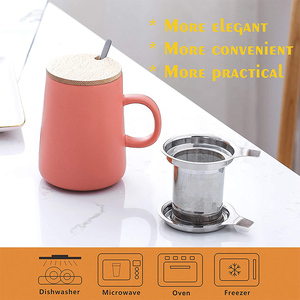 Faible QUANTITÉ MINIMALE DE COMMANDE Personnalisé Logo Couleur Fabrication Professionnelle <span class=keywords><strong>Café</strong></span> Thé Infuser Tasses En Acier Inoxydable Avec Poignée - Product Image 3