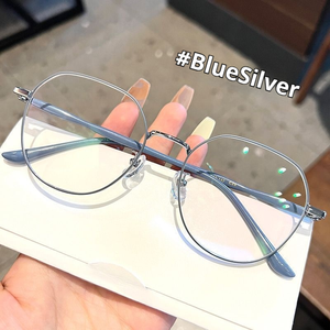 Aesthetic Oversized Polygonal <strong>Glasses</strong> Trendy Metal <strong>Frame</strong> Blue Light Blocking Custom Prescription Optical Eyeglasses <strong>Frames</strong> - Product Image 3