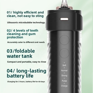 Modèle populaire Mini <span class=keywords><strong>Jet</strong></span> d'eau <span class=keywords><strong>dentaire</strong></span> <span class=keywords><strong>de</strong></span> <span class=keywords><strong>voyage</strong></span>, 9 niveaux <span class=keywords><strong>de</strong></span> pression, rechargeable par USB, fonction UV, pour cadeaux d'affaires et usage familial - Product Image 2
