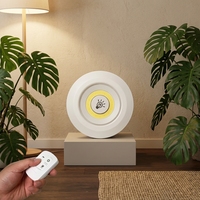 Veilleuse murale COB créative, télécommandée, à détection de mouvement et activation tactile, style moderne minimaliste, lumière chaude, pour chevet et placard