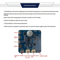 Módulo de Voz DT810 con Chip, Sensor Infrarrojo de Cuerpo Humano, Detección Infrarroja Inalámbrica, Descarga USB, Memoria Integrada de 4M, Voz y Movimiento