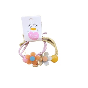 Coletero de tela con nudo floral estilo coreano, colores surtidos, banda elástica para el pelo para niños, tocado informal - Product Image 5