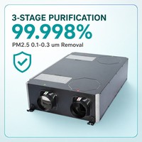 Ventilador de Recuperación de Calor HRV 250 350 M3/h, Estructura Interna de EPP, Bajo Nivel de Ruido para Uso Doméstico