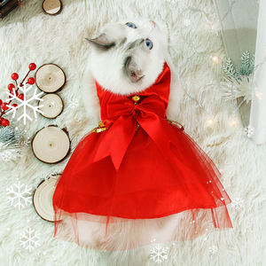 Venta al por mayor ropa para mascotas Navidad vestir fiesta Navidad gato perro vestido - Product Image 3