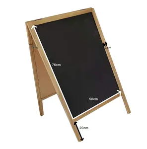 Vloeistof En Traditionele Krijtbord Double Side Houten Vouwen Een Frame Blackboard Met Stand