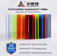 Panneau en plastique HUASHUAITE sur mesure 2mm 5mm 8mm 16mm 20mm 5ftx7ft, plaque acrylique transparente en verre Perspex