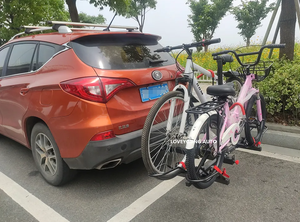 Haute qualité en acier universel 220lbs plate-forme <span class=keywords><strong>attelage</strong></span> montage vélo <span class=keywords><strong>porte</strong></span>-vélo <span class=keywords><strong>voiture</strong></span> toit support pliable - Product Image 4