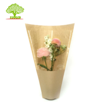 Manchon en papier kraft BOPP transparent épais pour couvercle de pot, emballage pour fleurs fraîches, légumes, cadeaux - Recyclable et personnalisable