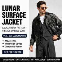 Veste en tapisserie de style streetwear sur mesure pour homme, taille plus, avec fermeture éclair