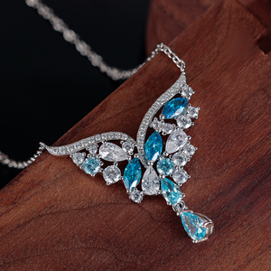 Collana di Lusso Grace Jewel Gioielli Raffinati Personalizzabile con Zirconi Colorati in Argento Sterling 925 per Donne - Product Image 2