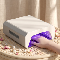 Lampe UV professionnelle rechargeable 60W avec base en métal, séchoir à ongles portable sans fil à LED, chargeur rapide, lampe de polymérisation 4 minuteries