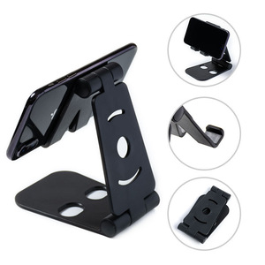 Foldable Portable <b>Desktop</b> Phone <b>Stand</b> Adjustable For Live Streaming Universal Mobile Phone Holder Plastic Quick Release - Product Image 4