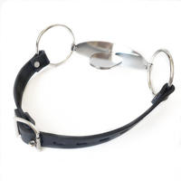 Bâillon en acier inoxydable et cuir à bouche ouverte, fouet pour la langue, accessoires de bondage BDSM, vêtements fétichistes, jeux pour adultes, jouets sexuels pour femmes et hommes