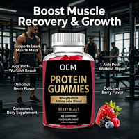 Gummies de Protéines de Lactosérum avec Mélange d'Acides Aminés Goût Baies 60 Gummies Complément Alimentaire