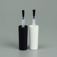 Vente en gros de flacons de vernis à ongles en gel en verre givré noir et blanc de 7 ml, de haute qualité, carrés et rectangulaires, imprimés en sérigraphie or