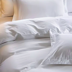 Set di biancheria da letto in cotone egiziano di lusso 4 pezzi in stile Hotel <span class=keywords><strong>copripiumino</strong></span> <span class=keywords><strong>copripiumino</strong></span> bianco Design semplice include borse piatte aderenti - Product Image 1
