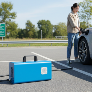 Chargeur EV portable CCS2 DC 220V, sortie 200-750V 0-20A, compatible multi-protocoles, indice de protection IP54 pour utilisation en extérieur en cas d'urgence - Product Image 1