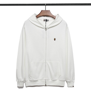 <span class=keywords><strong>Sudadera</strong></span> con capucha Bapees Shark con cremallera completa, de invierno, lavada con efecto desgastado, 100% algodón polar transpirable, <span class=keywords><strong>azul</strong></span> <span class=keywords><strong>claro</strong></span> y rosa, para hombre - Product Image 3